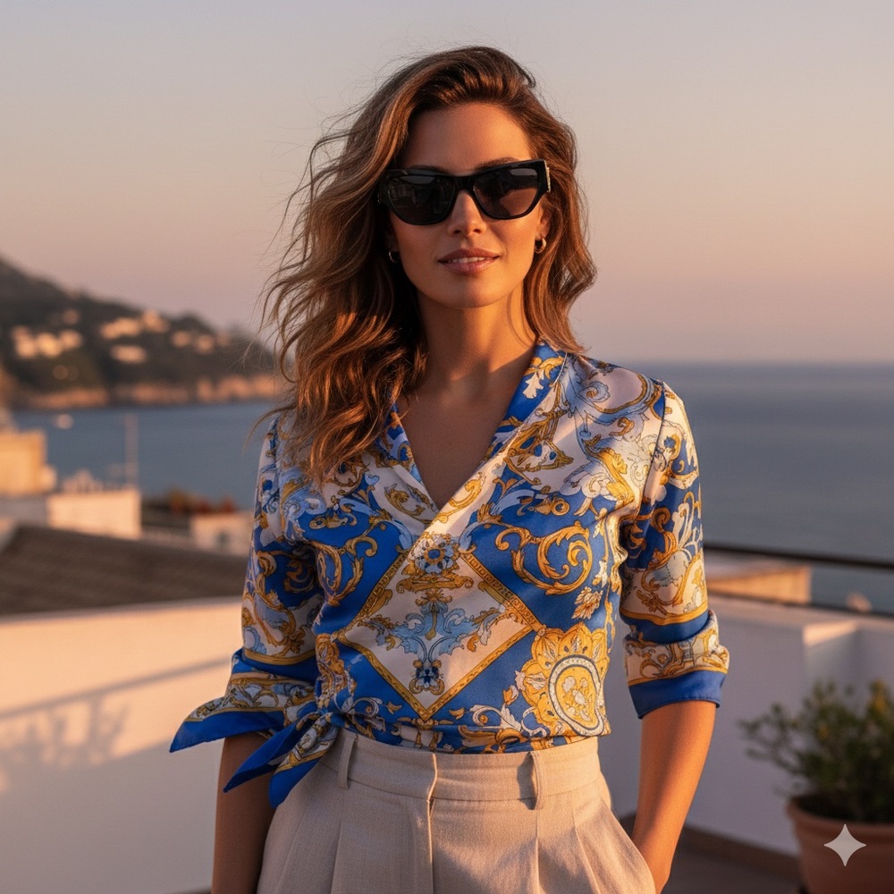 Versace Virtus Cat-Eye Sunglasses and Case in Black & Gold - Picture 11 of 11